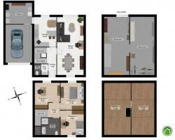 BREST : jolie maison 3 chambres, sous-sol, combles, garage et jardin clos